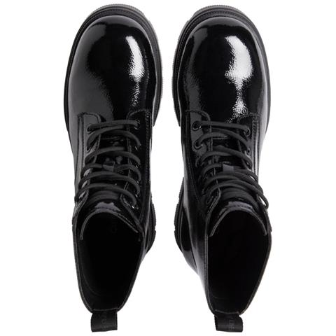 Chunky Combat Laceup Boot Triple Black Stivaletti Sintetico Scarpe Donna Nero Eu 40, Yw0yw01265 0gt - Foto 3