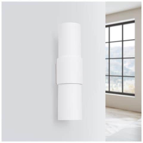 Lampada A Parete Flash 2 Bianco Sl. 1674 - Minimalista Lampada Da Parete Bianco 37x10x12 Cm - Foto 2