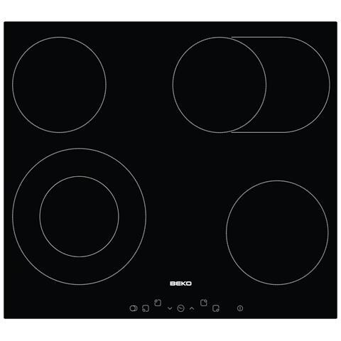 HIC64403T Nero Da incasso Ceramica 4 Fornello (i) - Foto 1