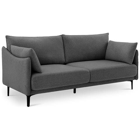 Divano Industriale A 3 Posti Sasha In Tessuto Grigio Scuro - Foto 2