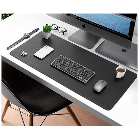 Tappetino Da Scrivania In Pelle Impermeabile Nero 40x80 Cm - Eleganza E Protezione Per Il Tuo Ufficio - Foto 4