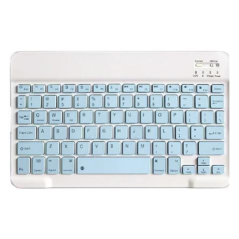 Combinazione Tastiera E Mouse Bluetooth - Tastiera Bluetooth Da 10 Pollici E Mouse Dual-mode (ricaricabile) Con Custodia: Blu Cielo - Foto 2