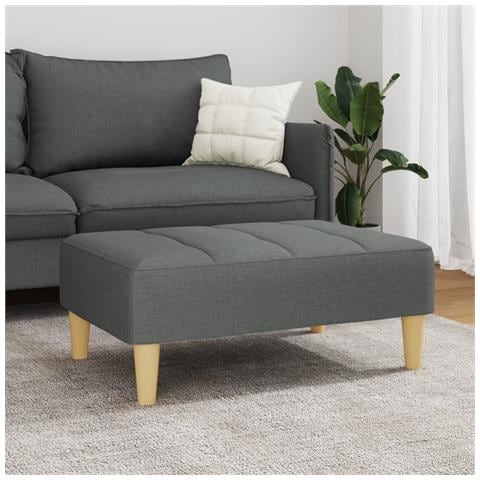 Poggiapiedi Grigio Scuro 77x55x31 Cm In Tessuto - Foto 3