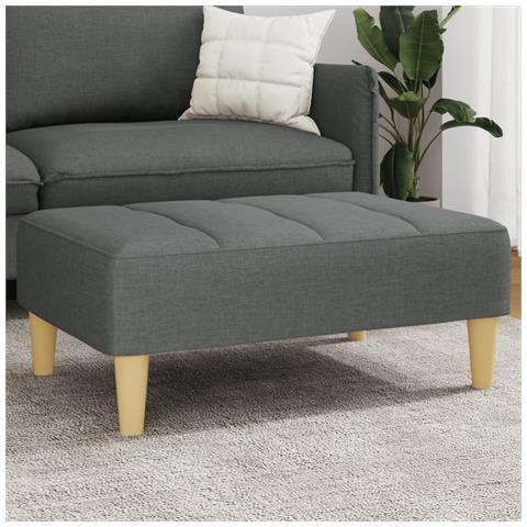 Poggiapiedi Grigio Scuro 77x55x31 Cm In Tessuto - Foto 1