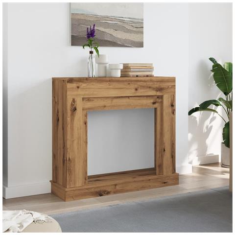 Cornice Per Camino Rovere Artigianale 100x30x87,5 Cm Truciolato - Foto 3