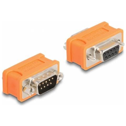 66741 Adattatore Per Inversione Del Genere Dei Cavi D-sub 9 Pin Arancione - Foto 1