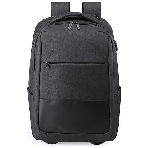 Zaino Trolley Haltrix, Con Connessione Usb, Porta Laptop Da 15 Pollici E Tablet Fino A 10 Pollici. 33x22,5x47cm. Colore Blu Marino - Foto 1