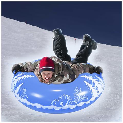 Dam  Tappetino Ibrido Rotondo Con Maniglie, Per Neve E Acqua. 115 Cm. 115x115x35 Centimetri. Colore Blu - Foto 2