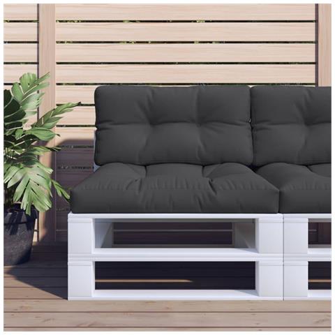 Cuscino Per Pallet Nero 80x40x12 Cm In Tessuto - Foto 1