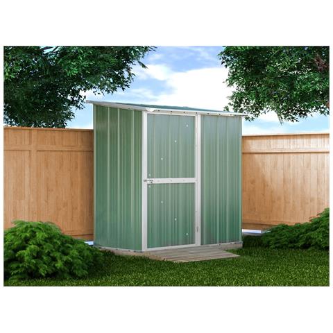 Casetta Per Esterno Giardino Box Deposito Attrezzi 174x100cm X H 182cm - 43kg - 1,74mq - Verde - Foto 9