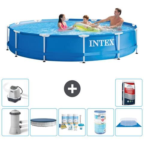 Piscina Fuori Terra - In Giro - 366x76 Cm - Blu - Include Accessori Coordinati A1738 - Foto 1