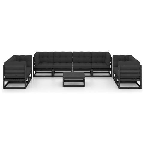 Lusso Casadino -  Set Divani Da Giardino 9 Pz Con Cuscini Legno Massello Di Pino - Foto 2