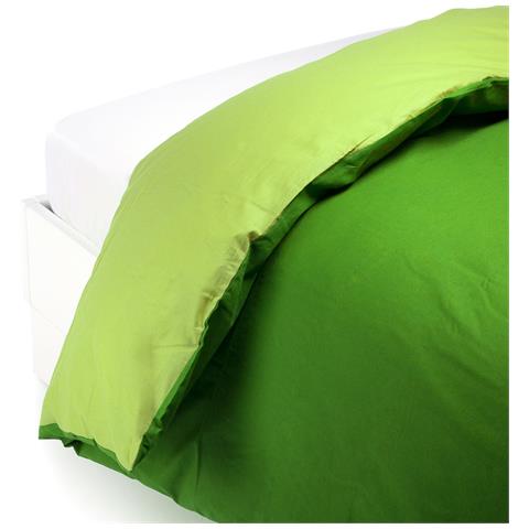 Sacco Copripiumino In Cotone Colore Verde Misura Matrimoniale - Foto 1