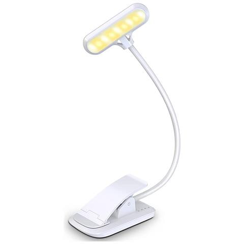 Lampada A Clip Per Libri: Luce Da Lettura Led Portatile White - Foto 1