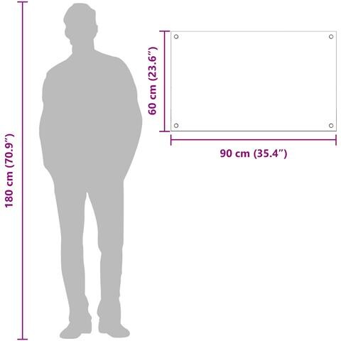 Schienale Cucina Grigio Scuro 90x60x0,6 cm in Vetro Temperato - Foto 5