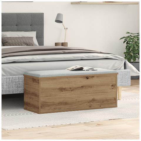 Scatola portaoggetti  in rovere artigianale 90x35x35 cm in legno - Foto 2