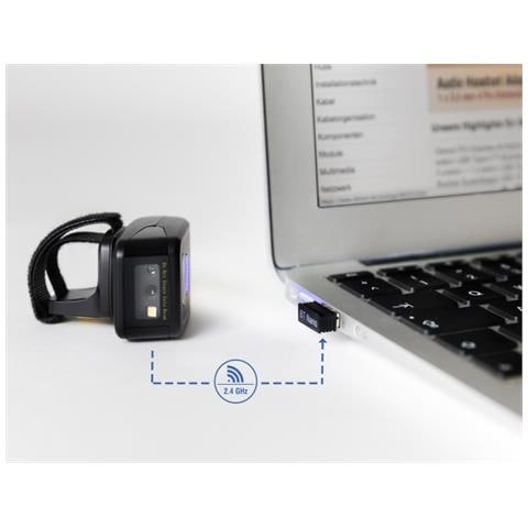 Scanner per codici a barre ad anello 1D e 2D con 2,4 GHz o Bluetooth - Foto 2