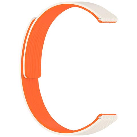 Cinturino Magnetico A Righe In Silicone Compatibile Con Xiaomi Mi 10 - 12mm White+orange - Foto 4