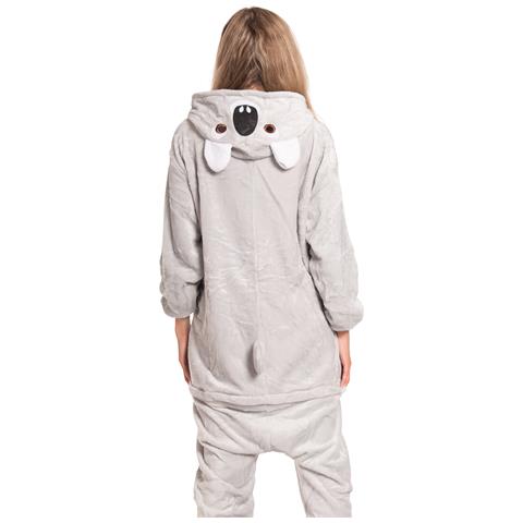 Pigiama Da Donna Tuta Kigurumi Costume Grigio Onesie Koala 175-185 Cm Xl - Foto 2