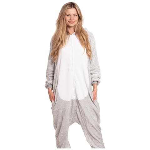 Pigiama Da Donna Tuta Kigurumi Costume Grigio Onesie Koala 175-185 Cm Xl - Foto 6