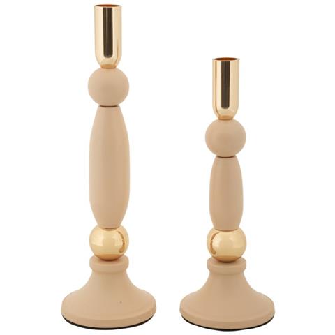 Portacandela Mf942 - Oro - Acciaio - 9,5x9,5x30 Cm - Foto 1