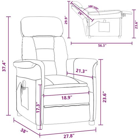 Sedia da massaggio Marrone 70.5 x 96.5 x 95 cm Pelle sintetica - Foto 7