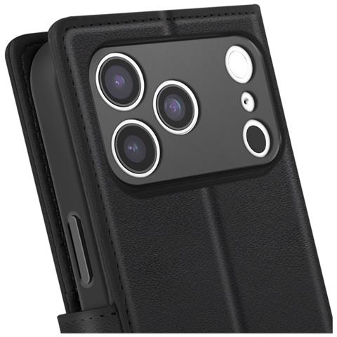 Custodia A Portafoglio 2 In 1 Per Iphone 17 Pro Max Con Guscio Staccabile, Nero - Foto 2