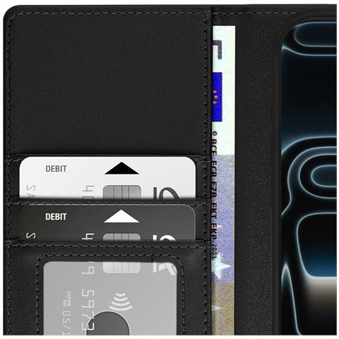 Custodia A Portafoglio 2 In 1 Per Iphone 17 Pro Max Con Guscio Staccabile, Nero - Foto 4