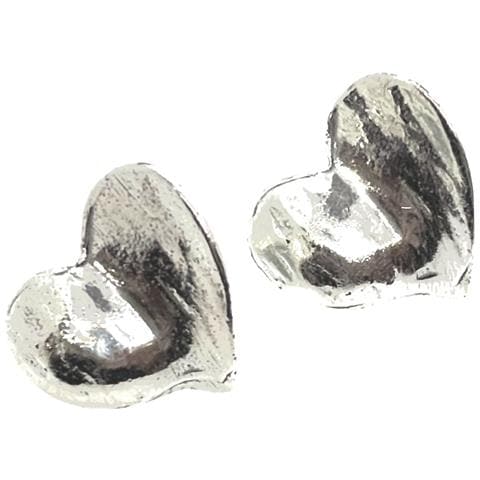 Orecchino A Cuore, Placcato Argento, Perno - Foto 1