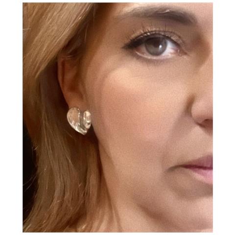 Orecchino A Cuore, Placcato Argento, Perno - Foto 3