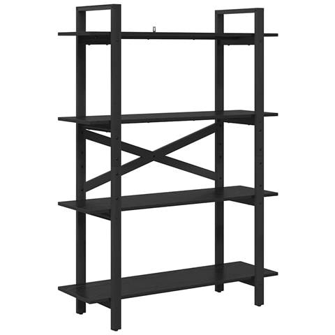 Libreria Rovere Nero 100 x 33,5 x 140 cm Legno multistrato - Foto 1