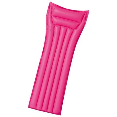 Materassino Da Spiaggia Gonfiabile 183x69 Cm Con Comodo Cuscino, Rosa - Foto 1