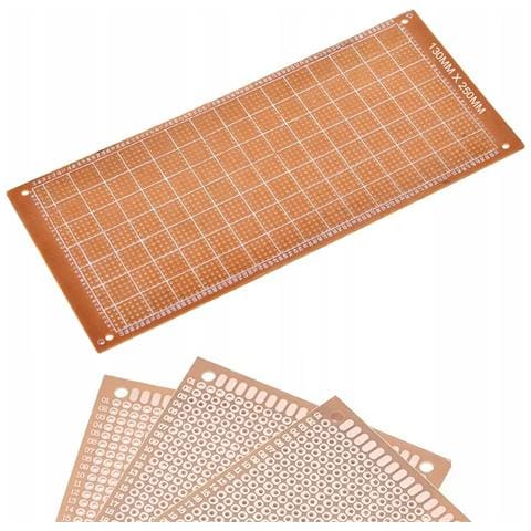 Piastra Prototipale Universale Monofaccia 130x250 Mm - Montaggio Tht, Fori 2,54 Mm | Elettronica Fai-da-te, Saldatura - Foto 1
