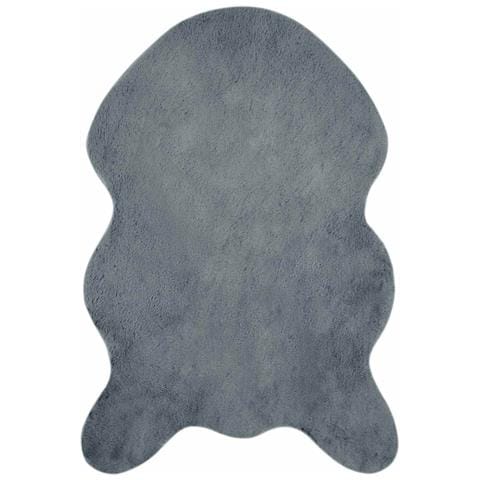 Tappeto in Pelliccia Sintetica di Coniglio Olite Antracite - Foto 1