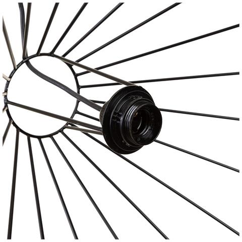 Lampada Soffitto Corda E Metallo Marrone 52x52x35h Cm - Foto 7