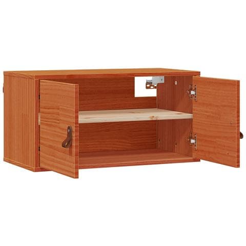 Armadietto a muro Marrone cerato 80 x 30 x 30 cm Pino massello - Foto 1