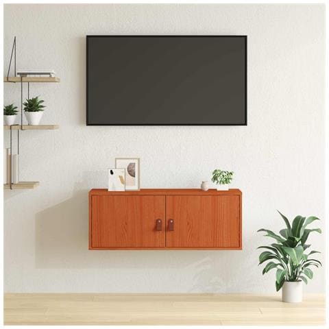 Armadietto a muro Marrone cerato 80 x 30 x 30 cm Pino massello - Foto 2