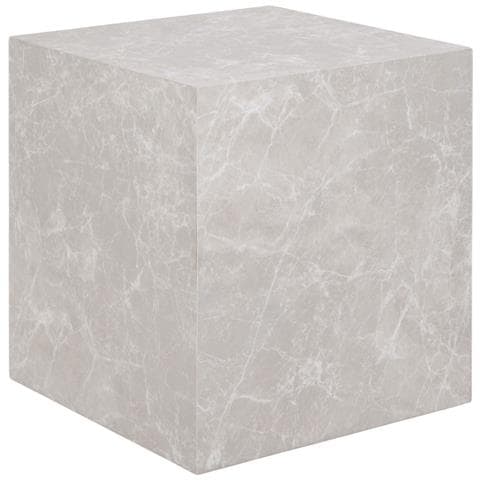 Tavolino D'appoggio Prague Effetto Marmo Beige 40x40x45 Cm - Foto 1