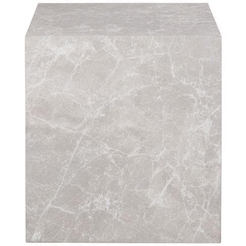 Tavolino D'appoggio Prague Effetto Marmo Beige 40x40x45 Cm - Foto 2