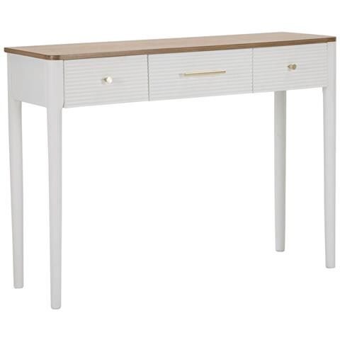 Tavolo Consolle Vkh606-bianco-legno-107x37x80 Cm - Foto 1