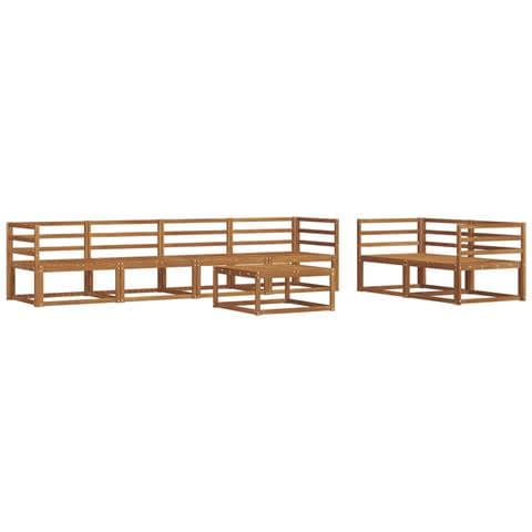 Set di divani da esterno 7 pcs Naturale - Foto 1