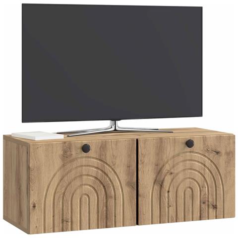 Mobile Porta TV da Muro Rovere Artigianale 78,5 x 31 x 30 cm - Foto 2