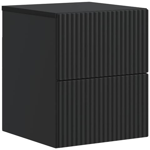 Mobiletto da notte a muro con cassetto Nero 33 x 34,5 x 40 cm - Foto 1