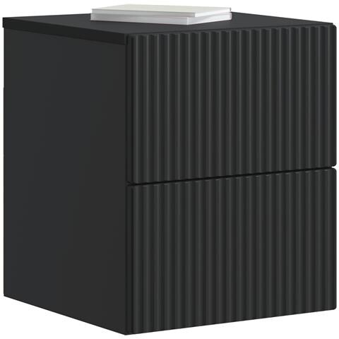 Mobiletto da notte a muro con cassetto Nero 33 x 34,5 x 40 cm - Foto 2