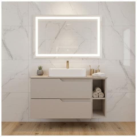 Mobiletto, Nero e marrone, 160 cm, Con piano, 4 cassetti, Sospeso, Frontali in MDF, MODERNO - Foto 2
