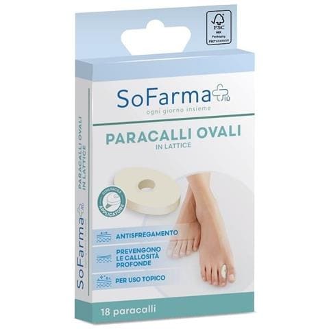 Cerotto Paracallo Ovale 2,8 X 1, 8 cm 18 Pezzi Sofarmapiu' - Foto 1