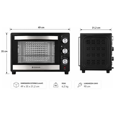 Fornetto Elettrico Capacità 45 Lt 1800 W Colore Nero TO-45L - Foto 2