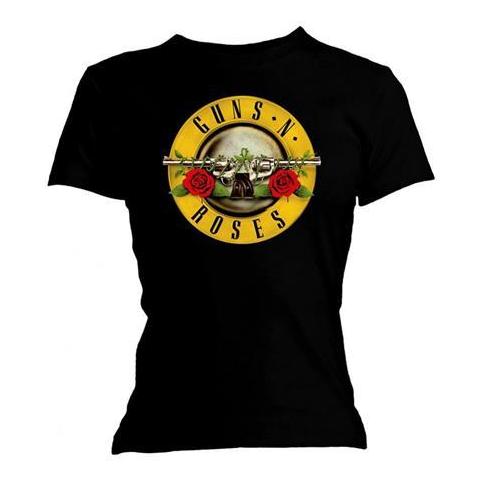 Guns N' Roses - Skinny Fit Classic Bullet Logo Black (T-Shirt Donna Tg. S)  - Foto 1