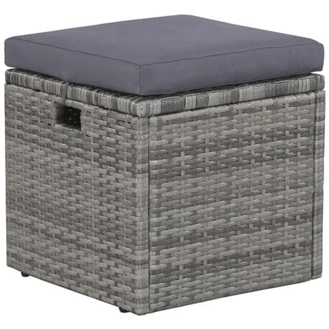 Set Divano Da Giardino 18 Pz In Polyrattan Grigio - Foto 10