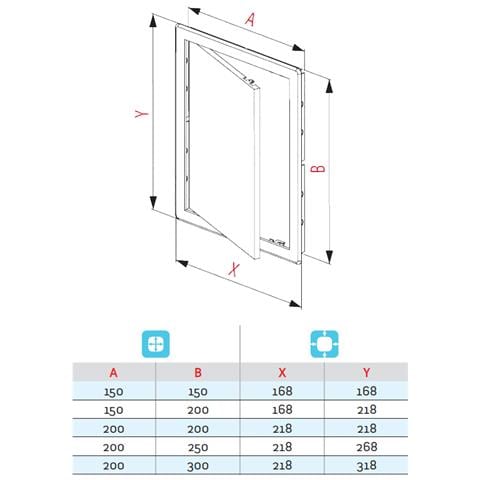 150x150mm Resistente Plastica Abs Color Argento Satinato Pannello Di Porta Di Ispezione Di Accesso - Foto 2